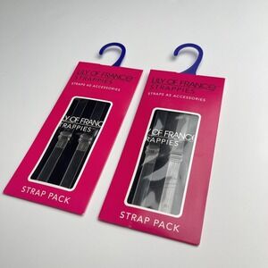 Lot of 2 Lily of France  Clear Bra Strap Strappies Straps as Accessories NOS